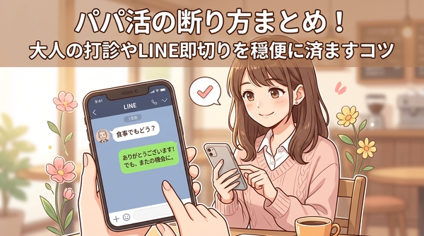 パパ活の断り方まとめ！大人の打診やLINE即切りを穏便に済ますコツ
